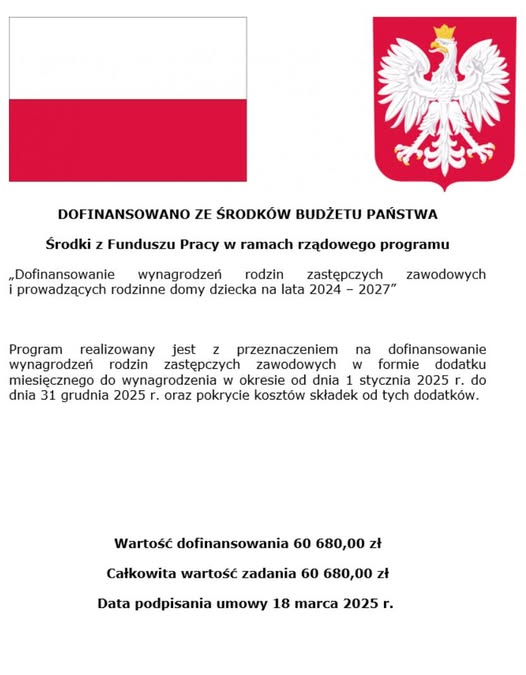 Flaga oraz Godło Polski Grafika prezentująca informację o projekcie